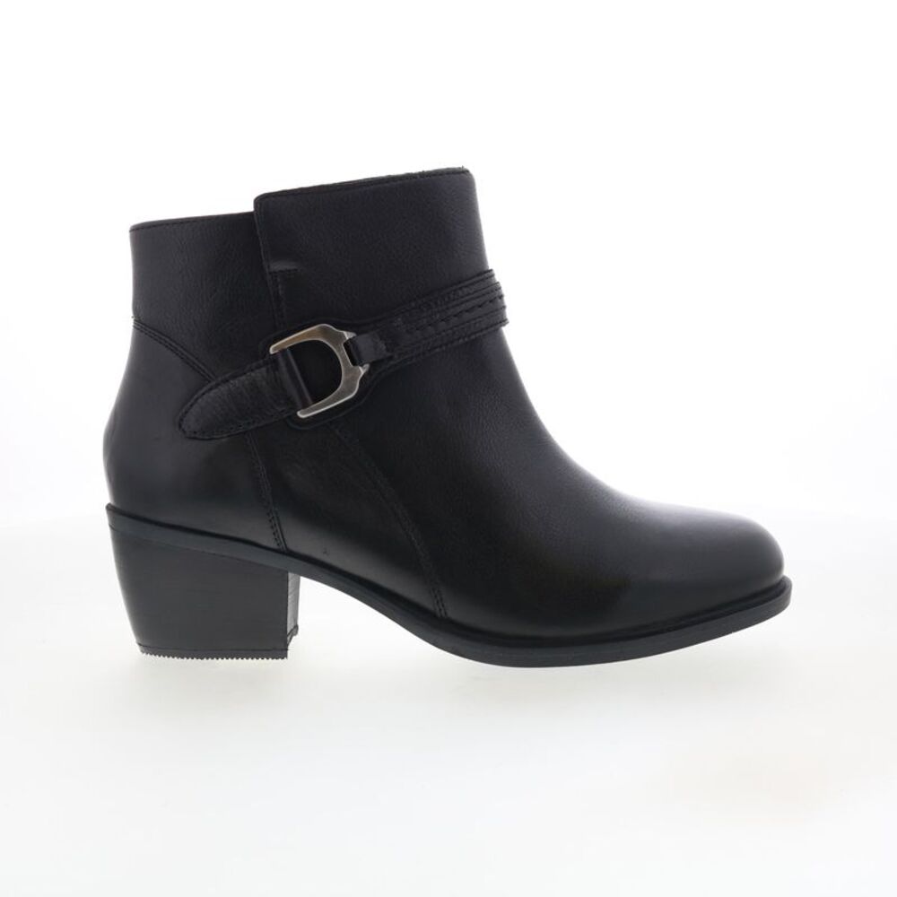 Clarks Womens Neva Buckle Black Boots (NWT)